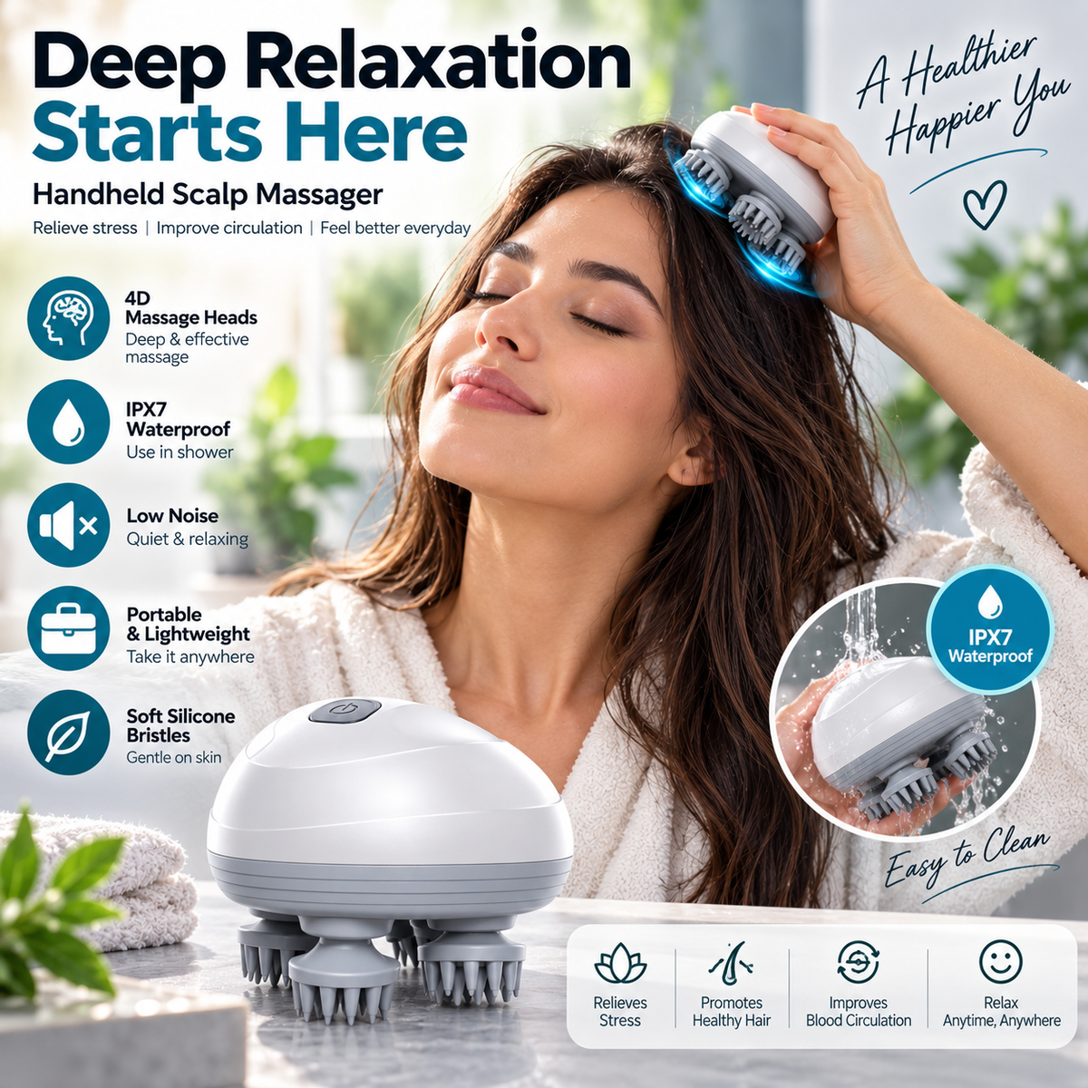 ZenScalp™ – Electric Scalp & Body Massager